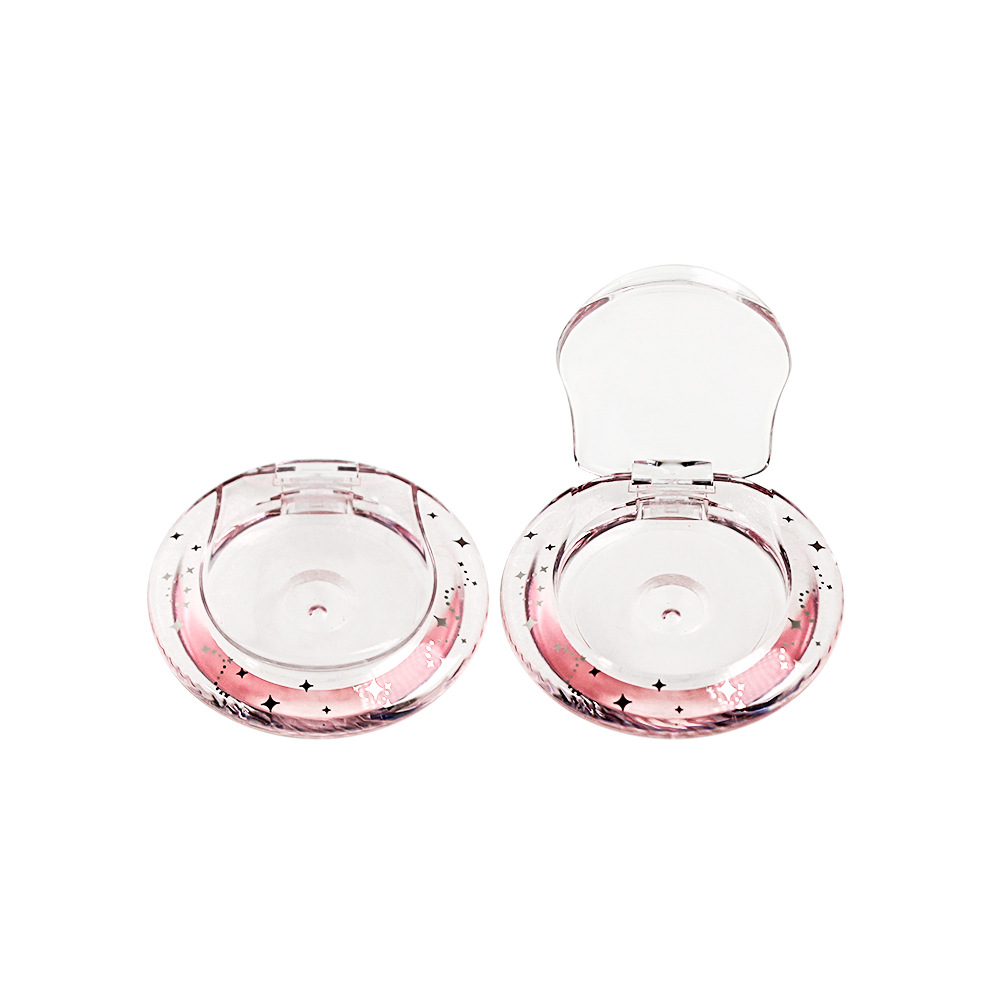 Round Plastic Compact Case – Blush, Eyes