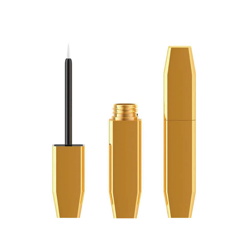 Discover square gold eyeliner tubes for premium cosmetic packaging. Customize color, finish, and logo — ideal for lash serum and liquid eyeliner.
