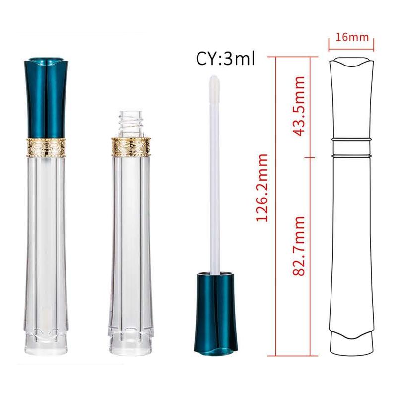 Long Lip Gloss Tube – Clear Body with Ro