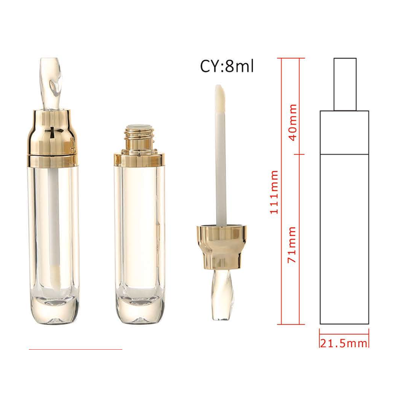 8ml Luxury Lip Gloss Tube with Crystal D
