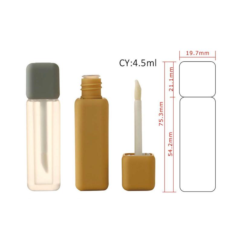 Square Lip Gloss Tube with Rubber Paint 