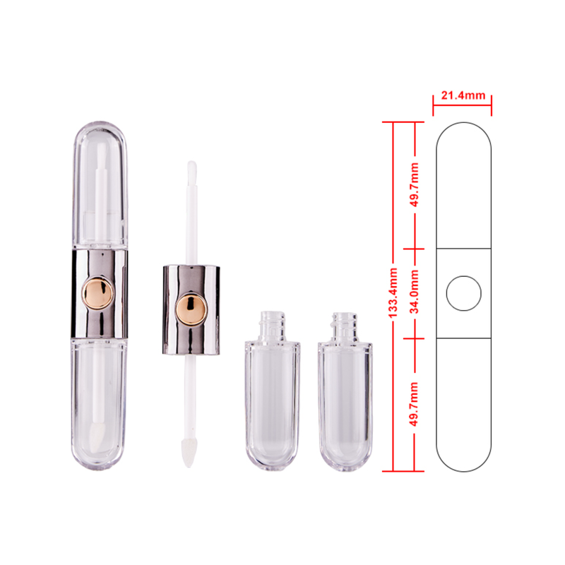 Dual-Ended Lip Gloss Tube – Clear Dome D