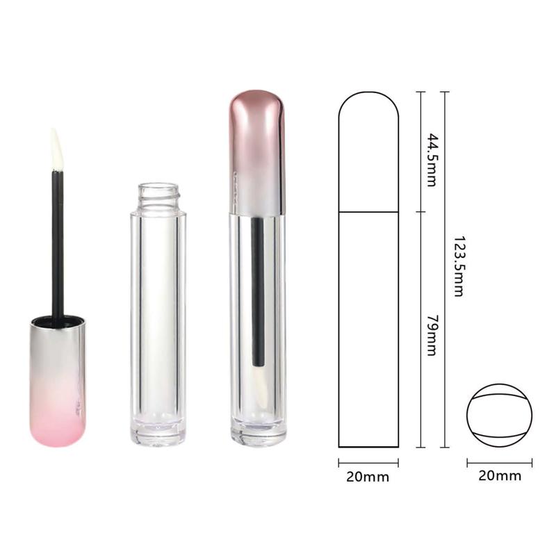 Gradient Pink Lip Gloss Tube with Oval C
