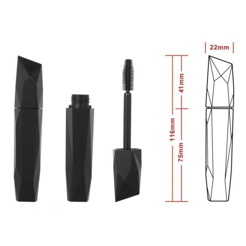 Faceted Matte Black Mascara Tube with Ge