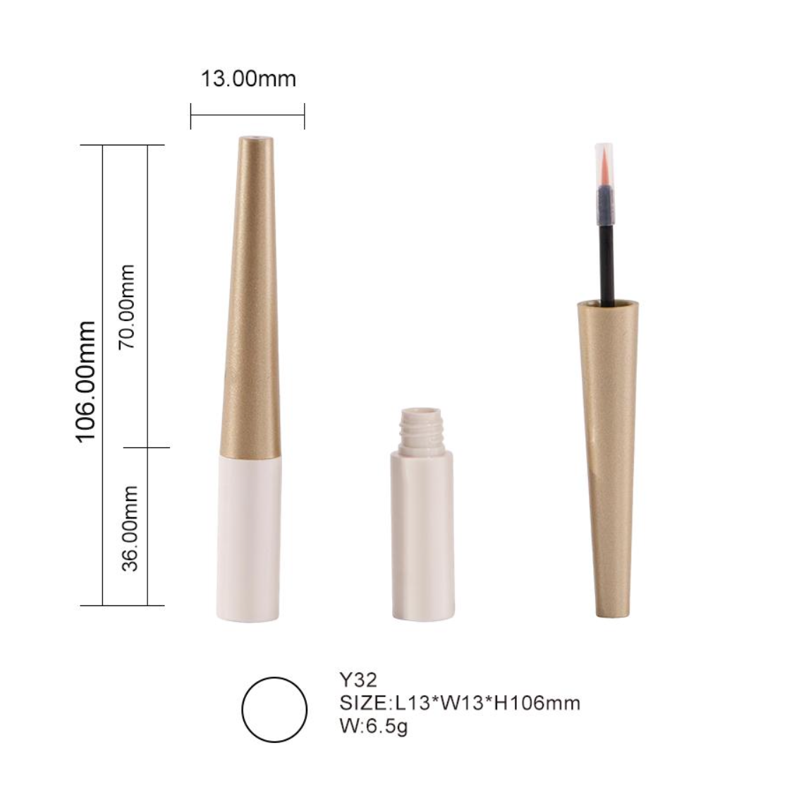 Slim Long-Cap Liquid Eyeliner Tube