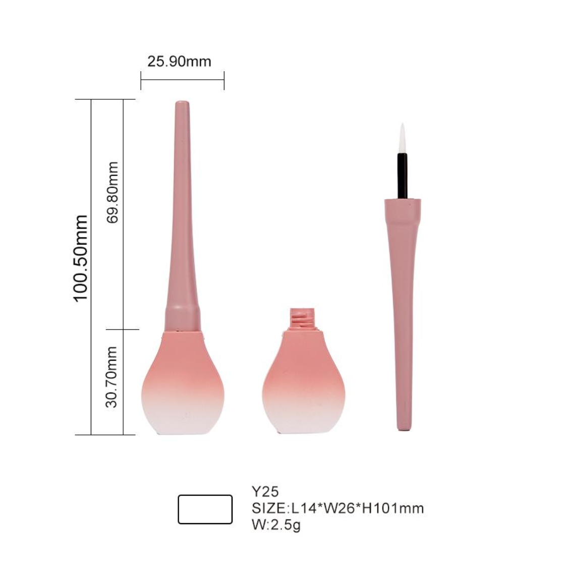 Tear-Drop Base Liquid Eyeliner Tube with