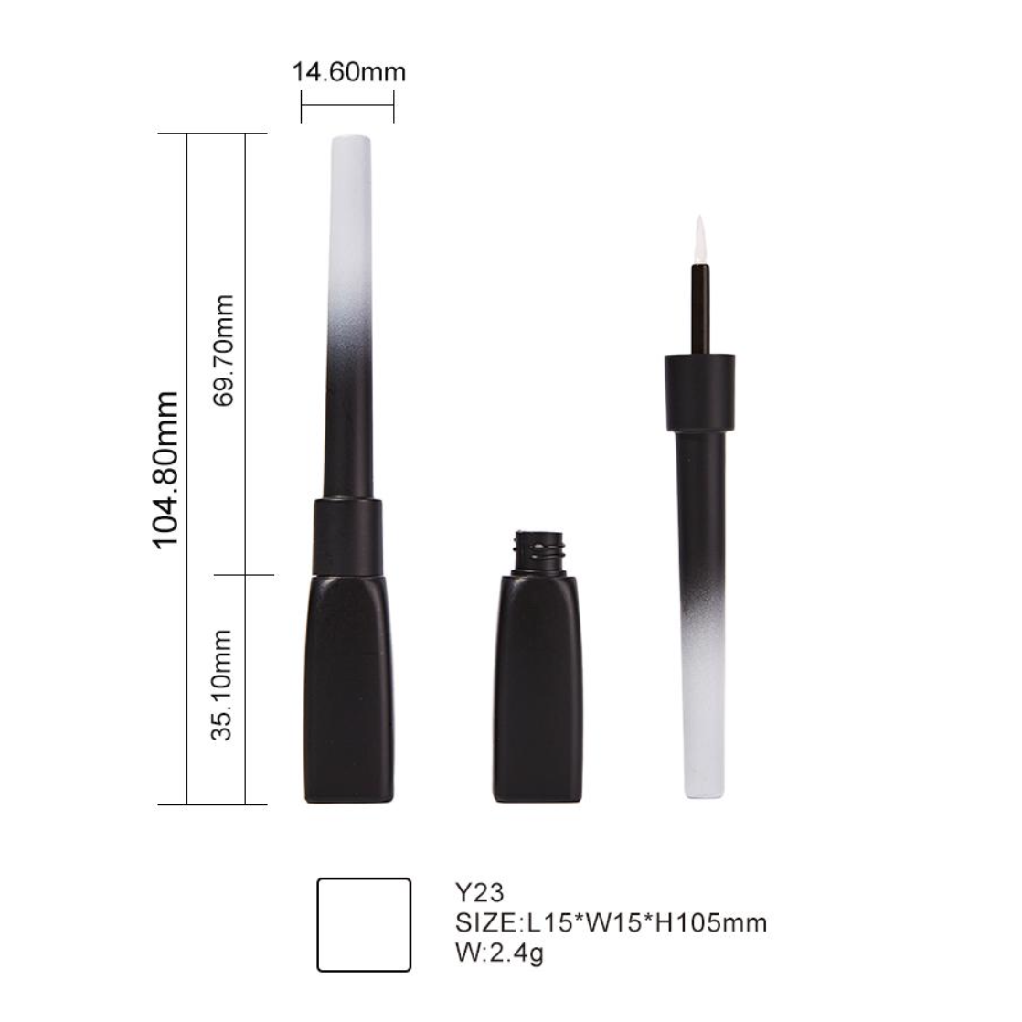 Square-Column Base Liquid Eyeliner Tube 