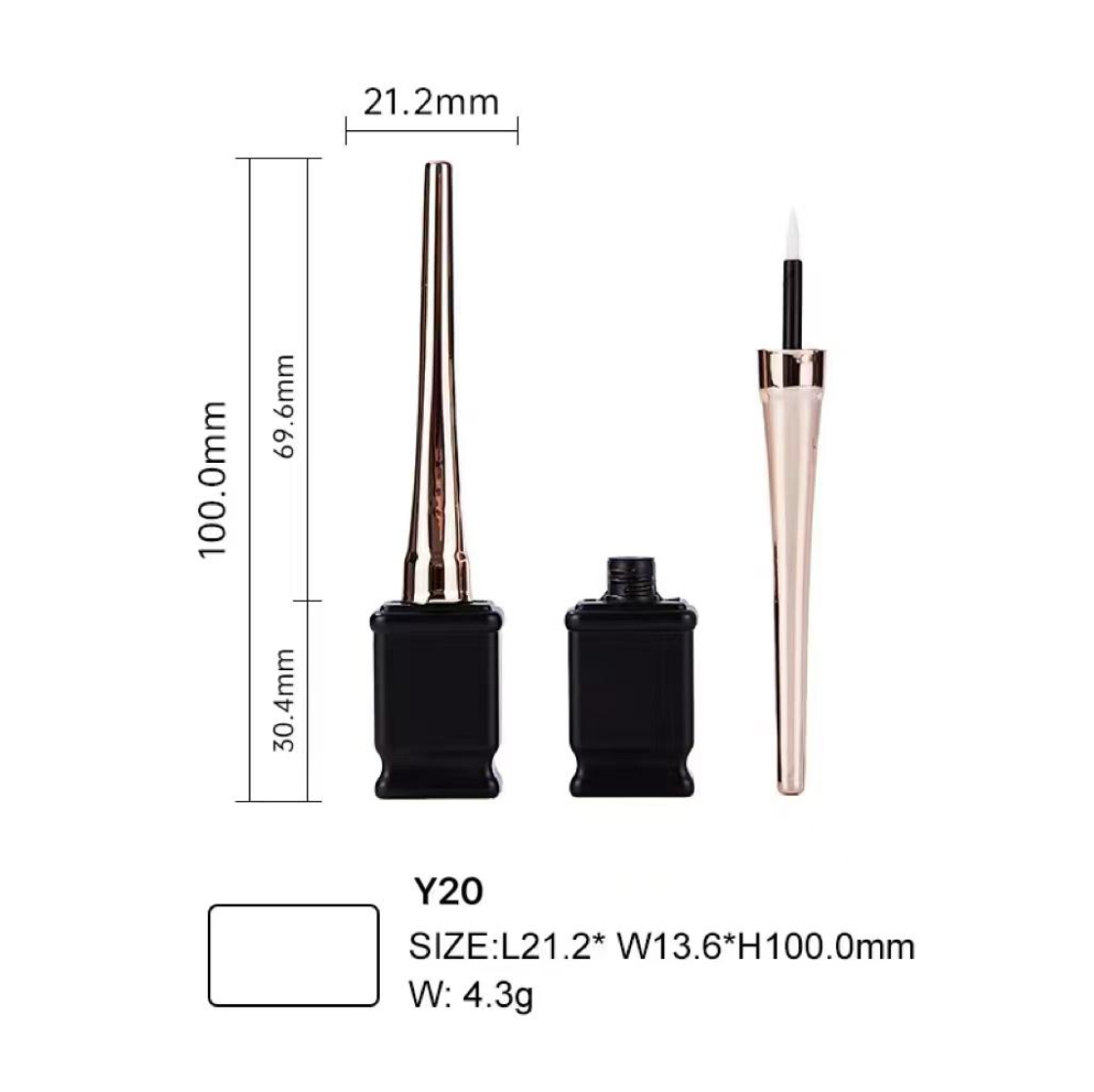 Square-Column Base Liquid Eyeliner Tube 