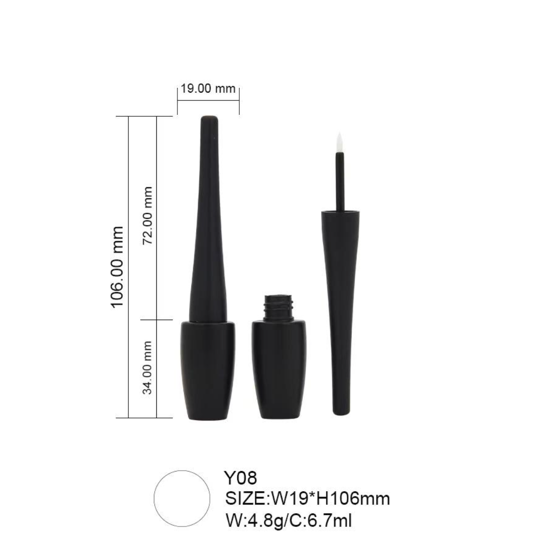 Liquid Eyeliner Tube – Long Handle with 
